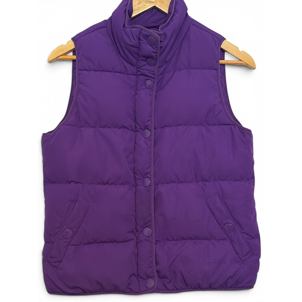 J.Crew Womens Purple Quilted Down Puffer Vest Size XS